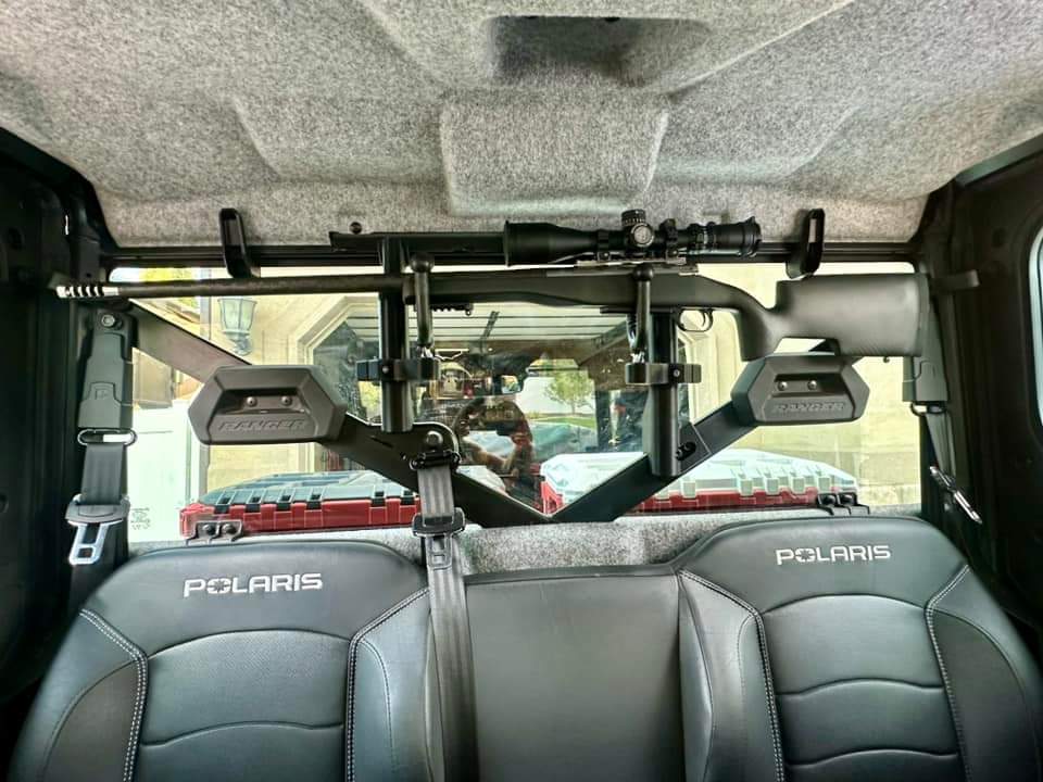 Polaris Ranger 900/1000 (Full Size) Rear Window, 1 Place Rifle Mounting System. Does not fit 1500.