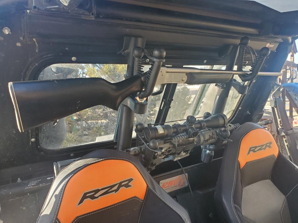 Polaris RZR 1000XP, XP4 and Turbo XP Variants, Rear Opening, 2 Place Rifle Mounting System, 2014-2023
