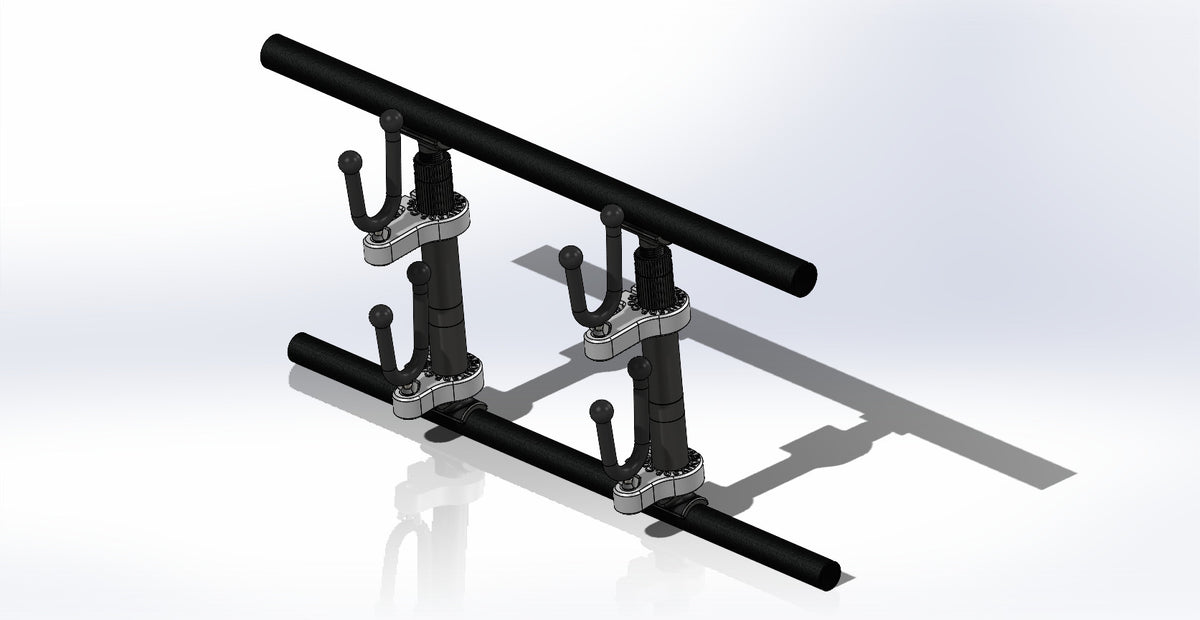 Razor Gun Rack Polaris RZR 900XP, Rear Opening, 1 or 2 Place Rifle Mounting System, 2 ...