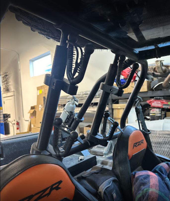 Polaris RZR 1000XP, XP4 and Turbo XP Variants, Rear Opening, 2 Place Rifle Mounting System, 2014-2023