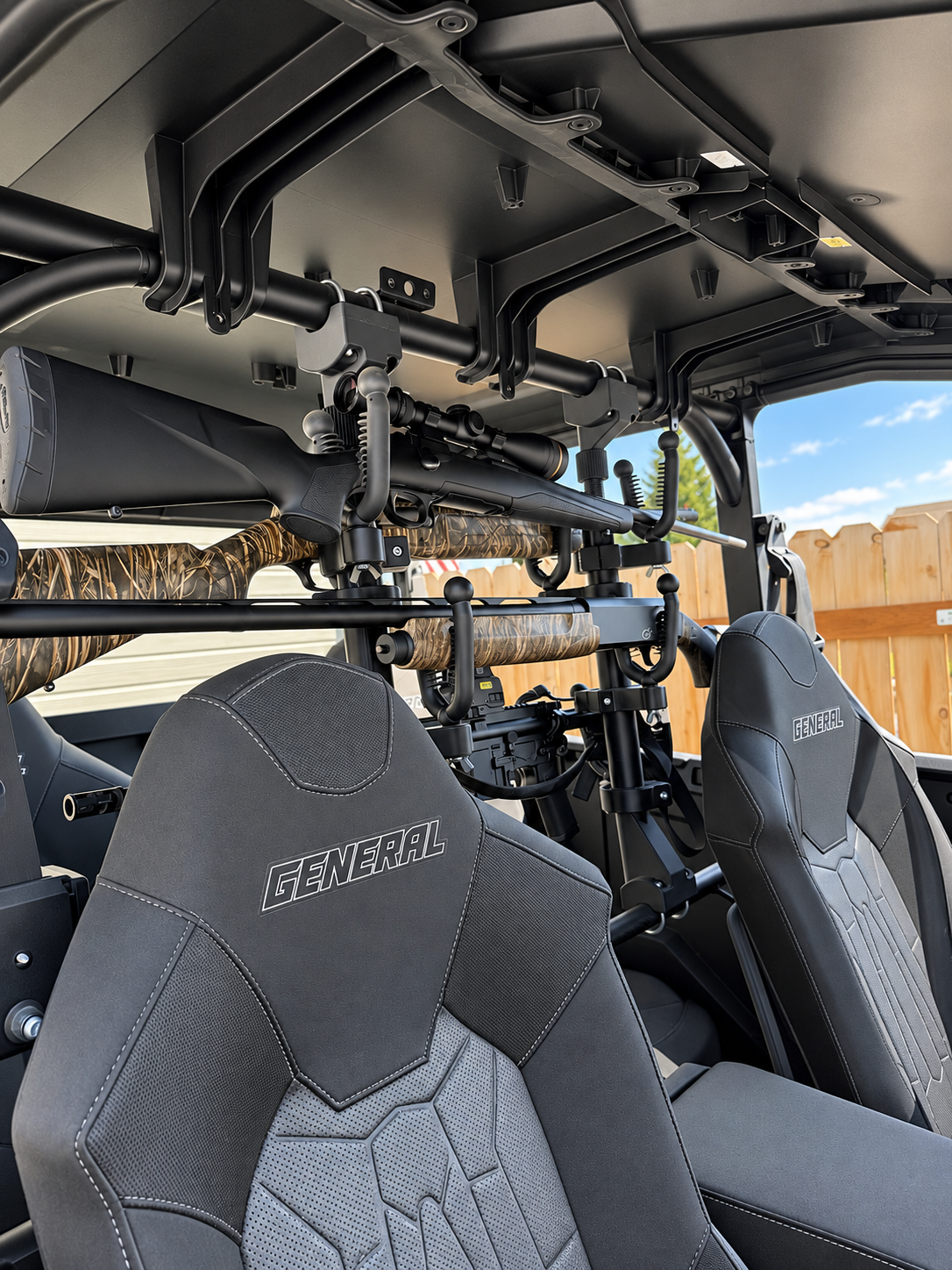 Polaris General 4 Seater, Mid Cage, 3 or 4 Place Utility Mounting System.